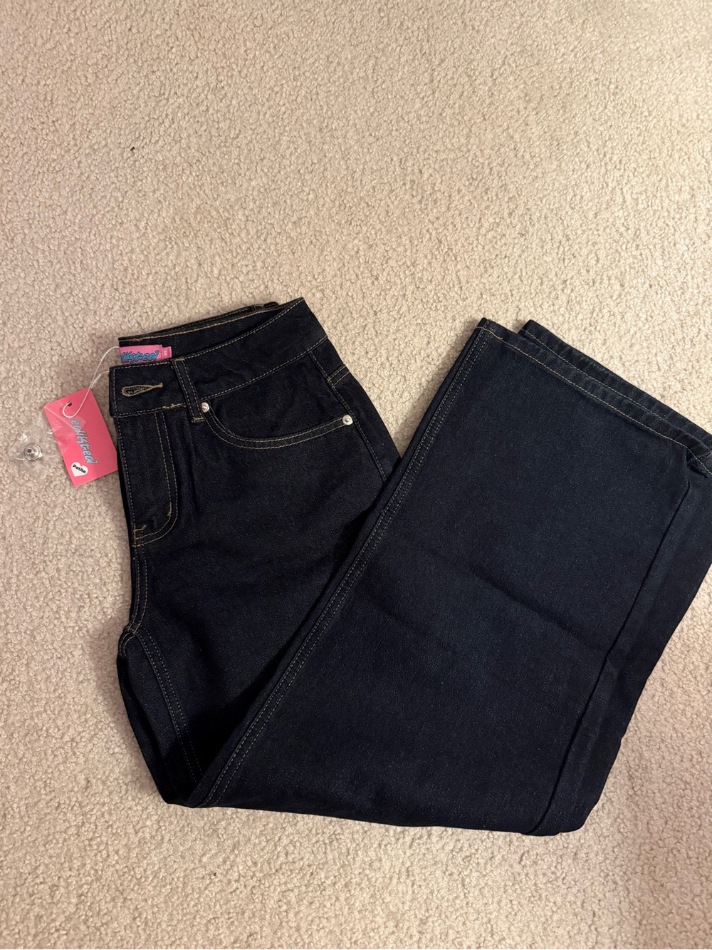Edikted High-Rise Dark Indigo Women's Jeans